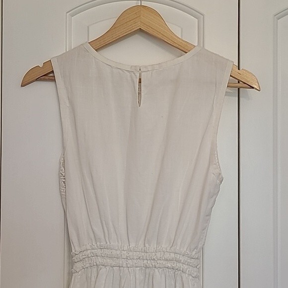 Max Studio White Sleeveless Lace Front 100% Cotton Dress Size M - Picture 6 of 11